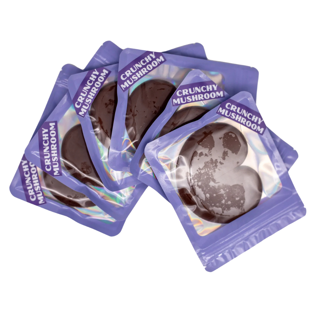 Sacred Hearts Chocolate Bar - Crunchy Mushroom - 6 Pack