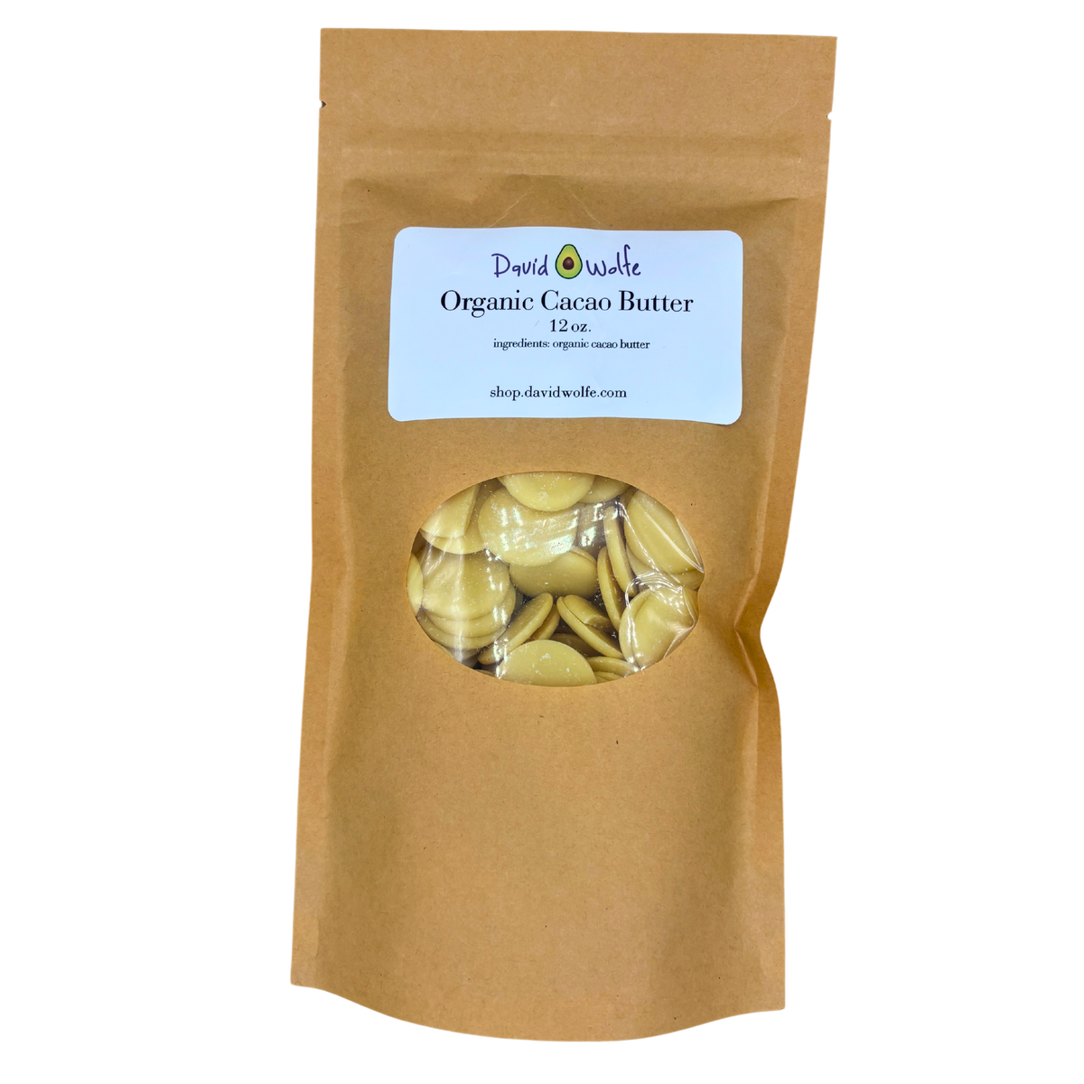 Raw Cacao Butter: Ecuadorian Arriba Nacional Upper Amazonian, 100% Organic (12 oz.)