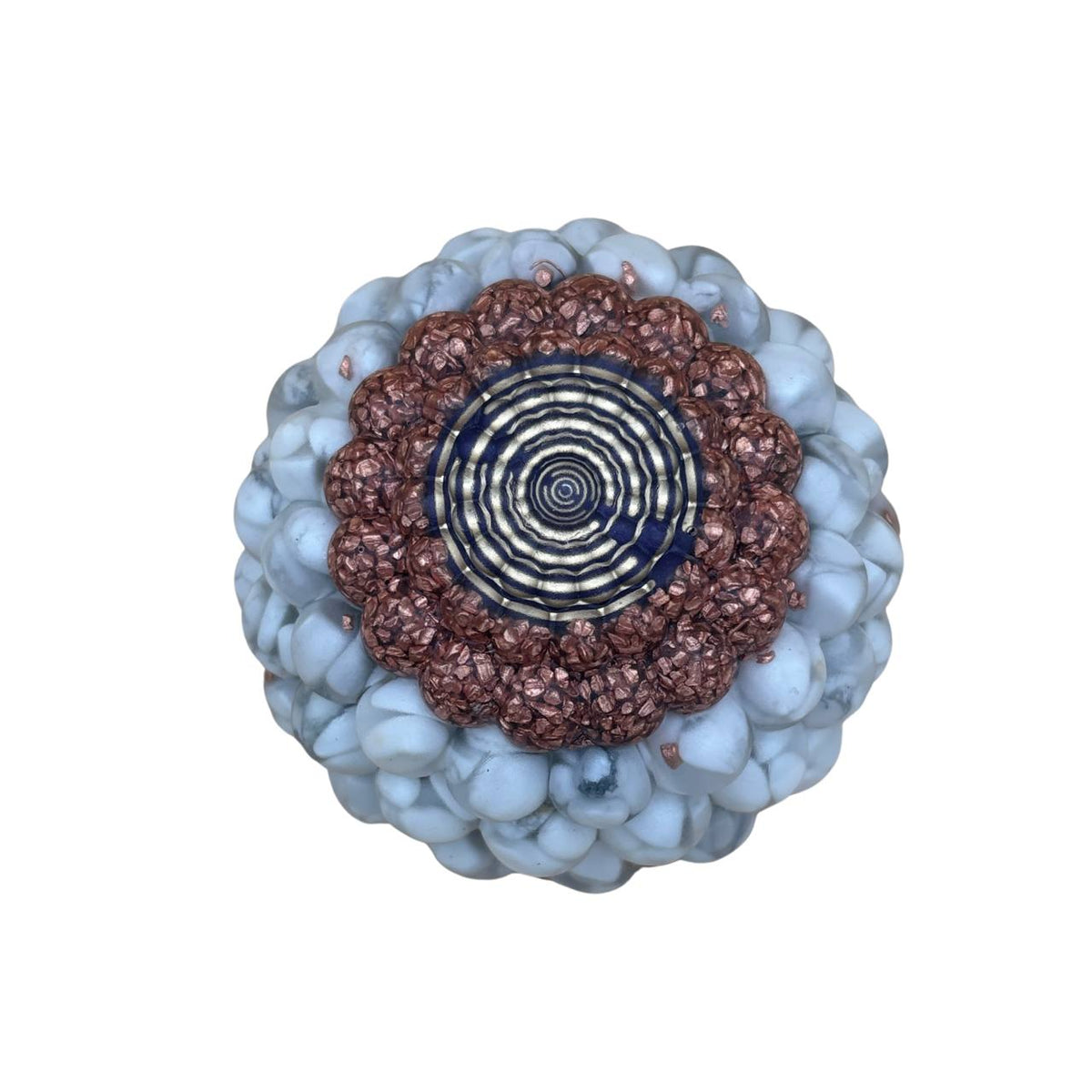 White Howlite Mini Shungite UFO Orgonite