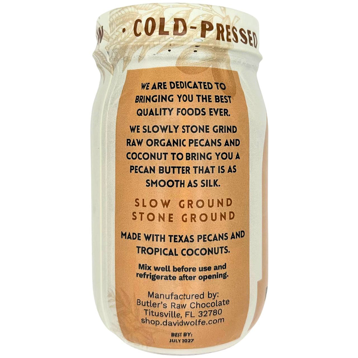 Organic Pecan Butter (with Coconut Cream)