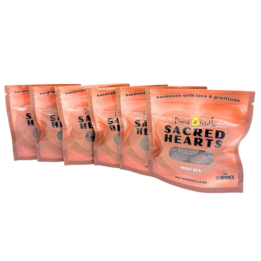 Sacred Hearts Chocolate - Mocha - Mini Hearts 6 Pack