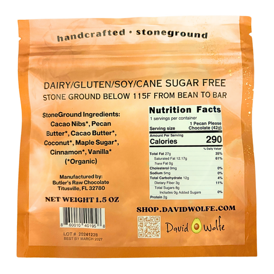 Sacred Hearts Chocolate Bar - Pecan Please - Single