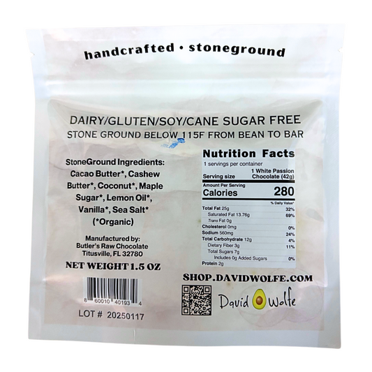 Sacred Hearts Chocolate Bar - White Passion - Single